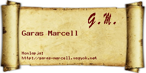 Garas Marcell névjegykártya